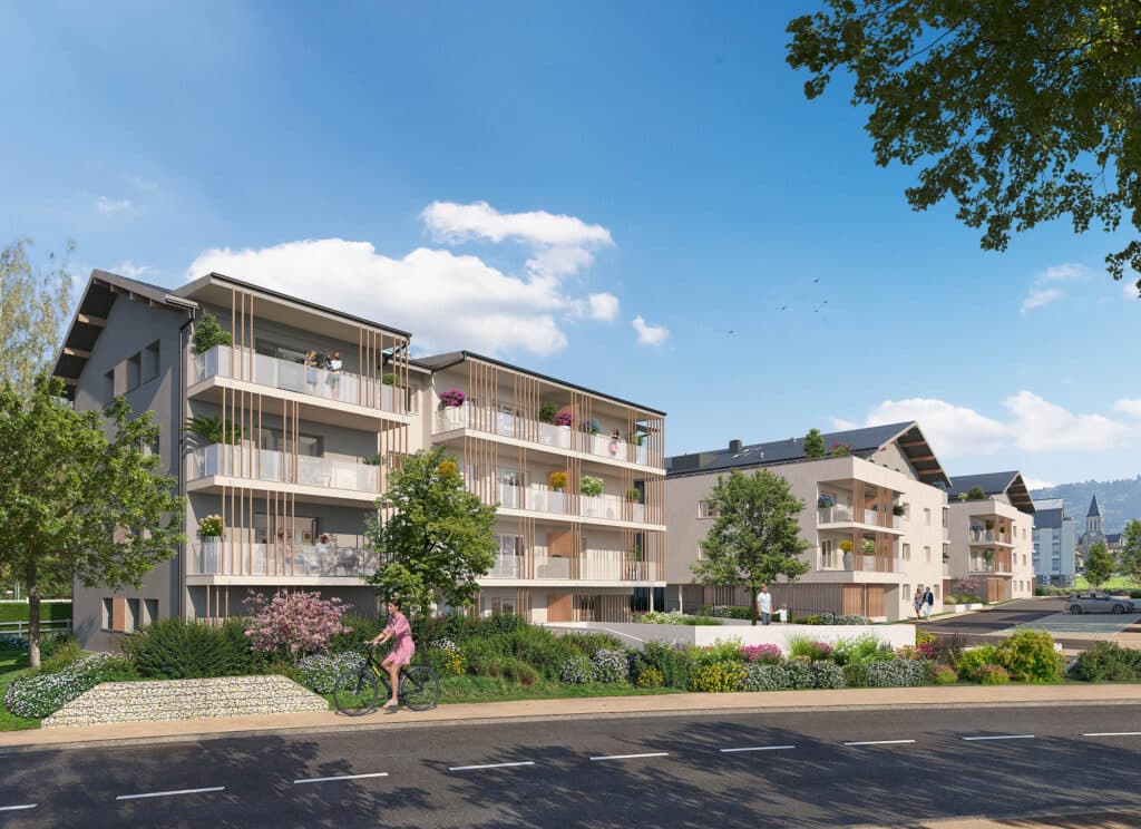 Bons-en-Chablais — Au cœur d’un environnement naturel préservé à Bons-en-Chablais, cette nouvelle réalisation propose u... — Miniature 2