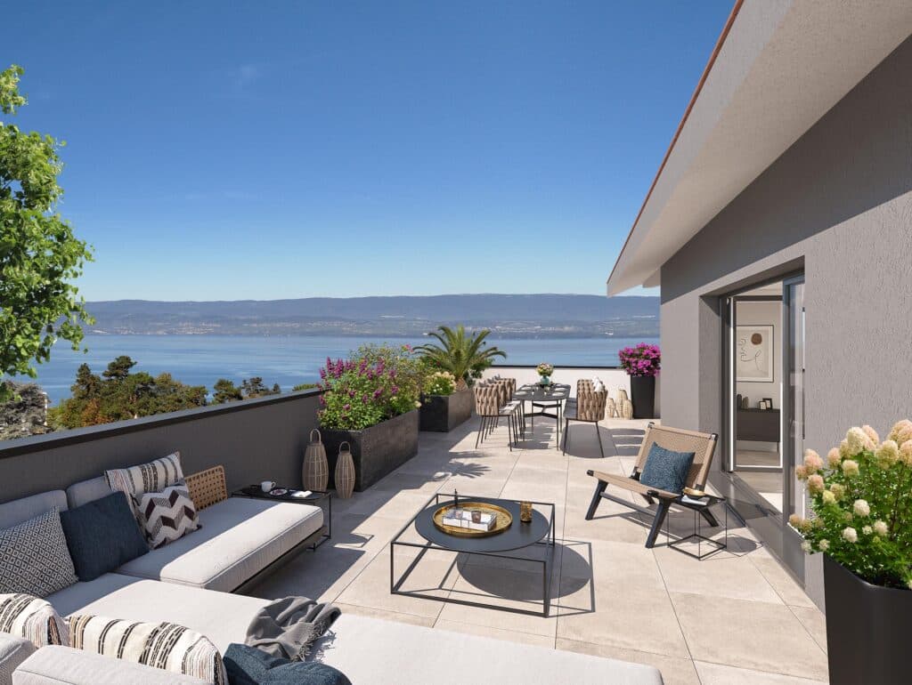 Thonon-les-Bains — Située au cœur d’un quartier prisé de Thonon-les-Bains, cette résidence contemporaine bénéficie d’un... — Miniature 2