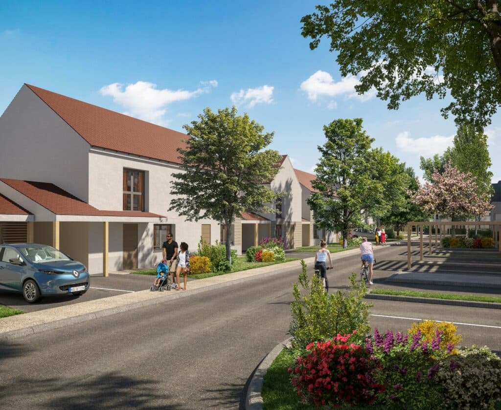 Evry-Courcouronnes — À proximité immédiate du tramway T12 Express reliant Massy à Évry, cette résidence contemporaine s’i...