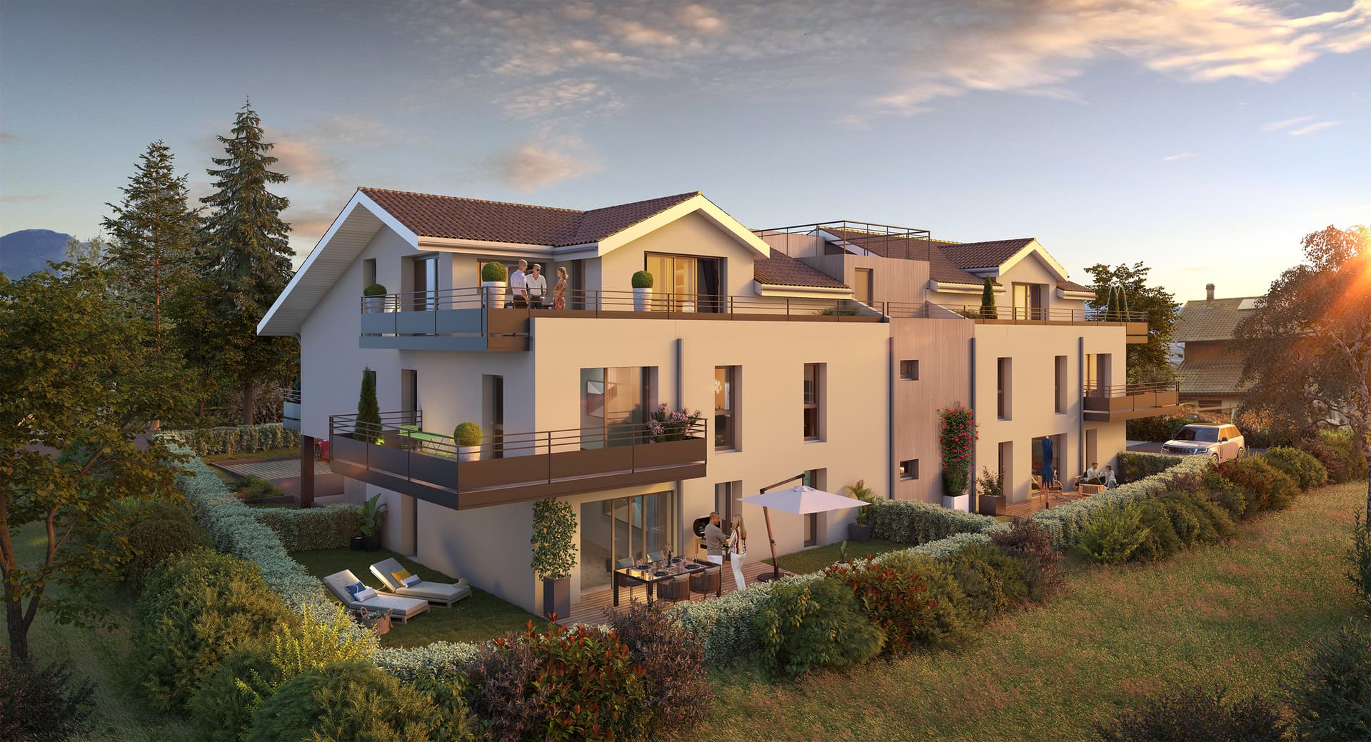 Messery — Au cœur d’un environnement verdoyant, cette résidence à l’architecture inspirée des chalets de monta...