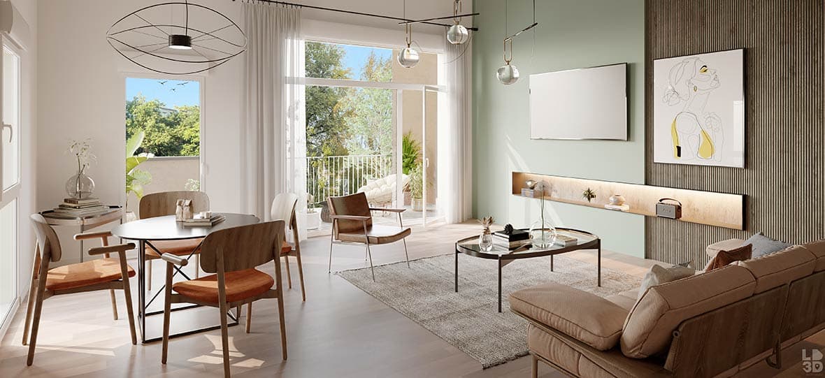 Vif — Le programme se compose de quatre bâtiments, proposant un total de 84 appartements allant du deux au... — Miniature 2