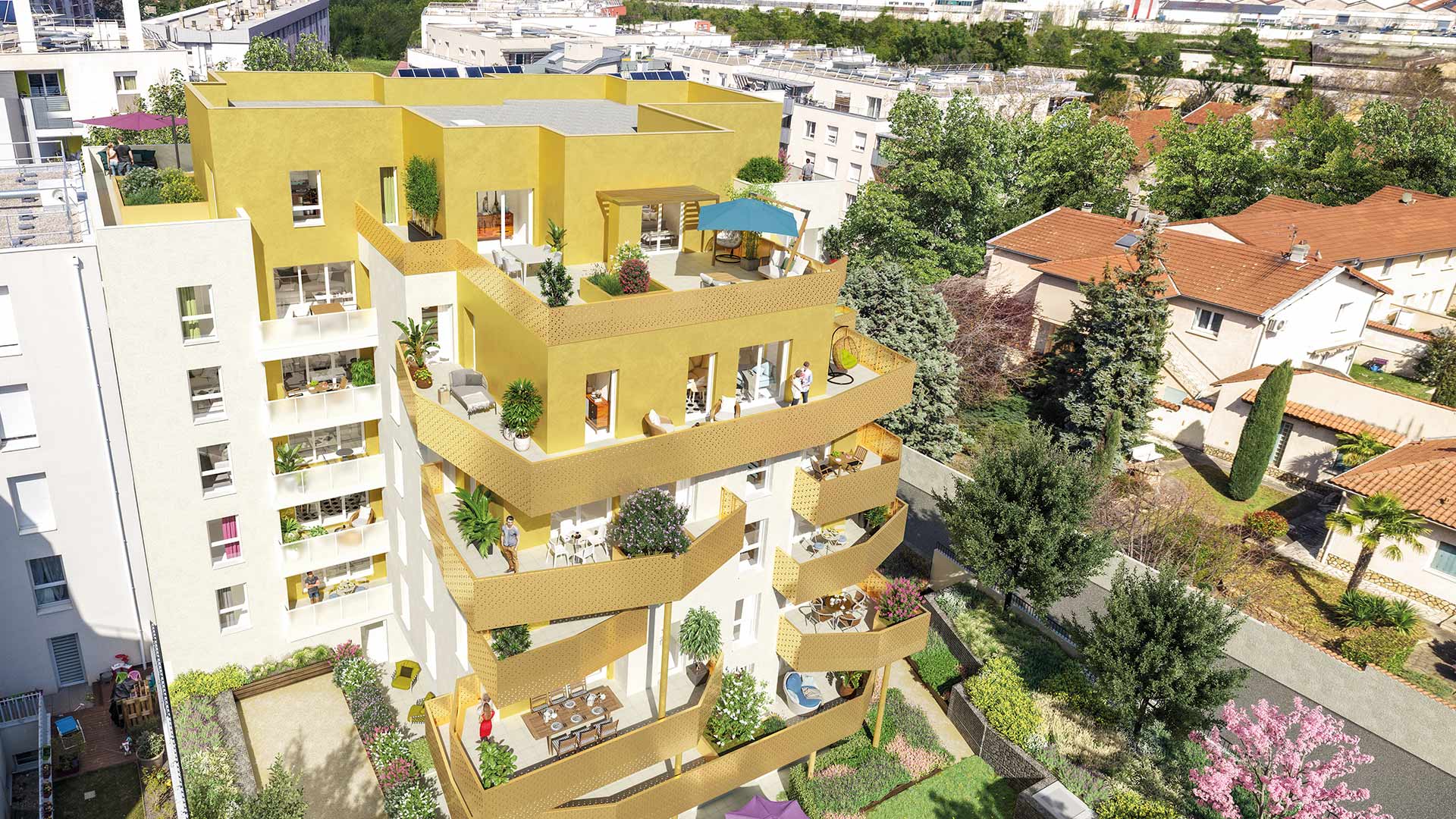 Venissieux — Idéalement située entre les quartiers Vénissieux-Village et Grand Parilly, cette résidence bénéficie... — Miniature 3