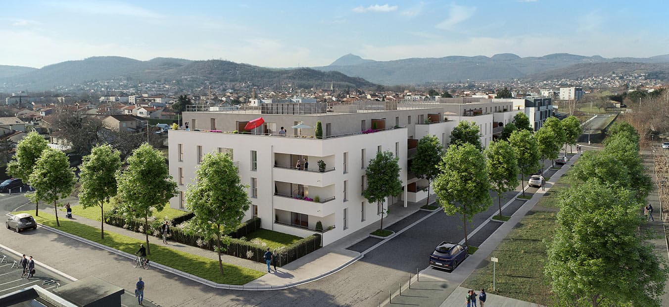 Cebazat — Ce programme immobilier neuf propose une sélection d’appartements modernes, du trois au quatre pièce...