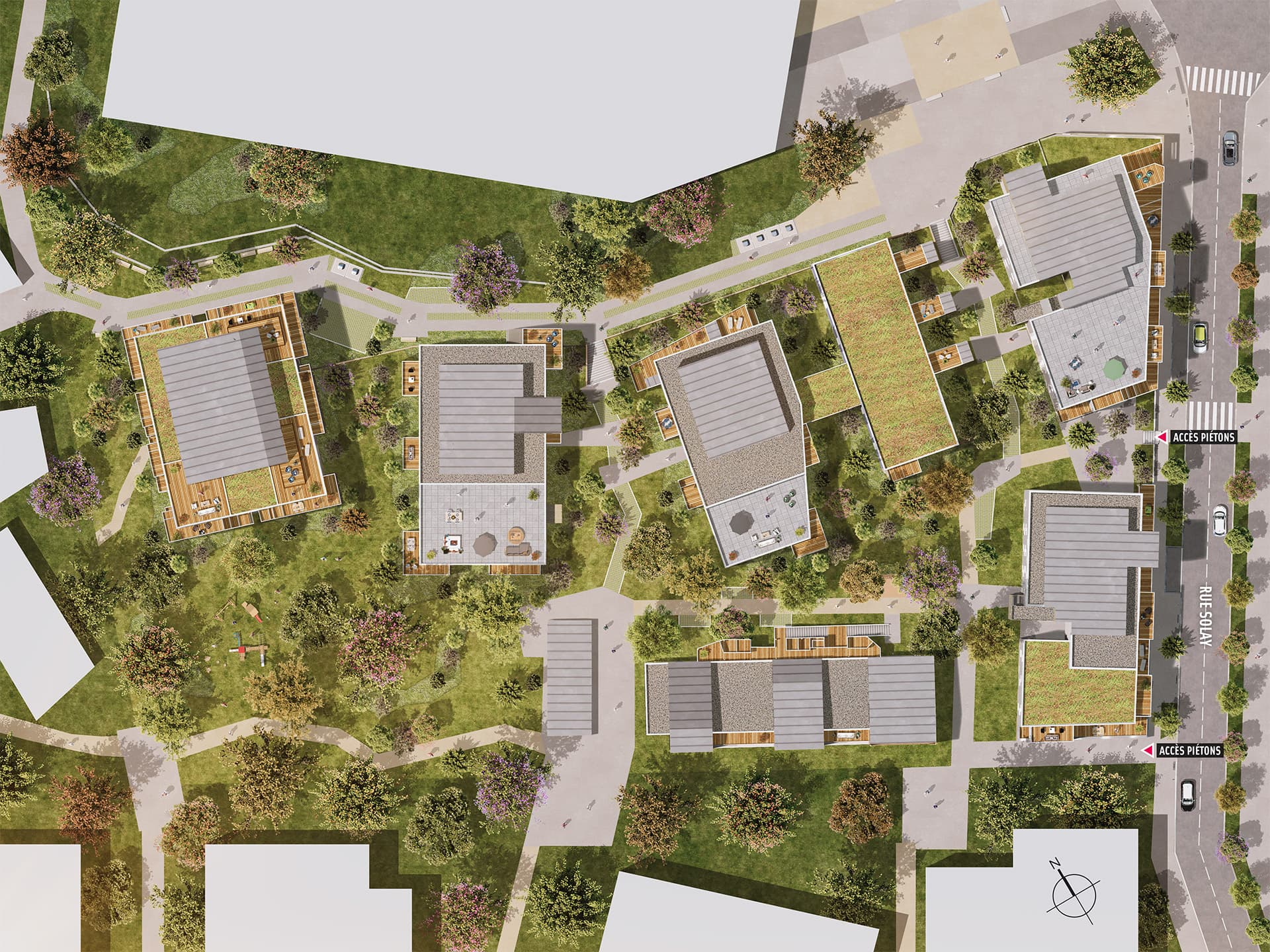 Orvault — Situé à Orvault, au sein d’un quartier en plein renouveau, ce projet s’intègre harmonieusement dans ... — Miniature 9