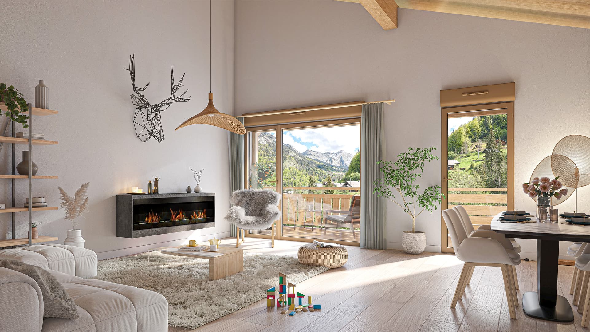 Abondance — Au cœur des Alpes, dans la vallée de la Dranse, une nouvelle résidence s’intègre harmonieusement à l... — Miniature 3