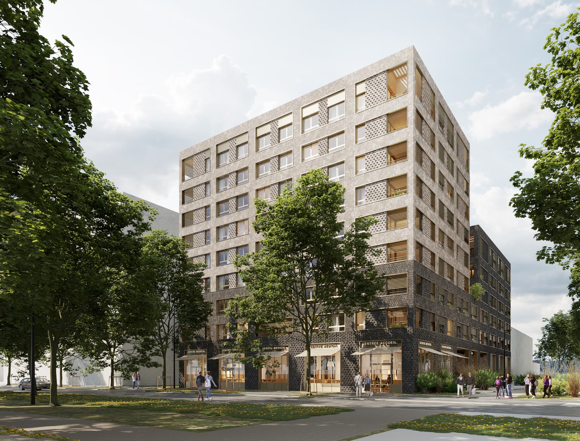 Strasbourg — Au cœur d'un projet urbain d'envergure à Strasbourg, cette résidence contemporaine se situe entre le... — Miniature 3