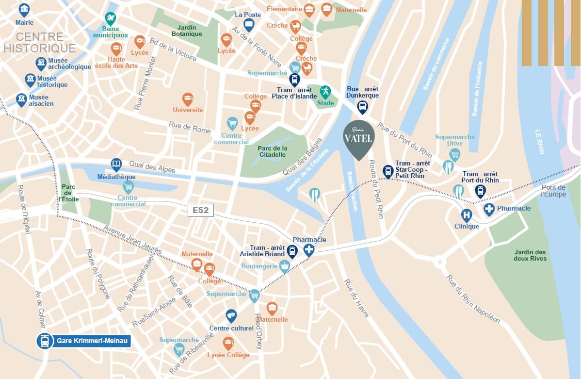 Strasbourg — Au cœur d'un projet urbain d'envergure à Strasbourg, cette résidence contemporaine se situe entre le... — Miniature 4