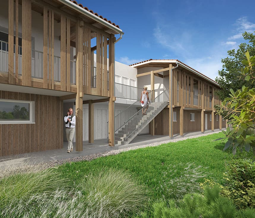 Gujan-Mestras — Située en lisière de forêt et à proximité immédiate du centre-ville, cette résidence propose un cadr... — Miniature 2