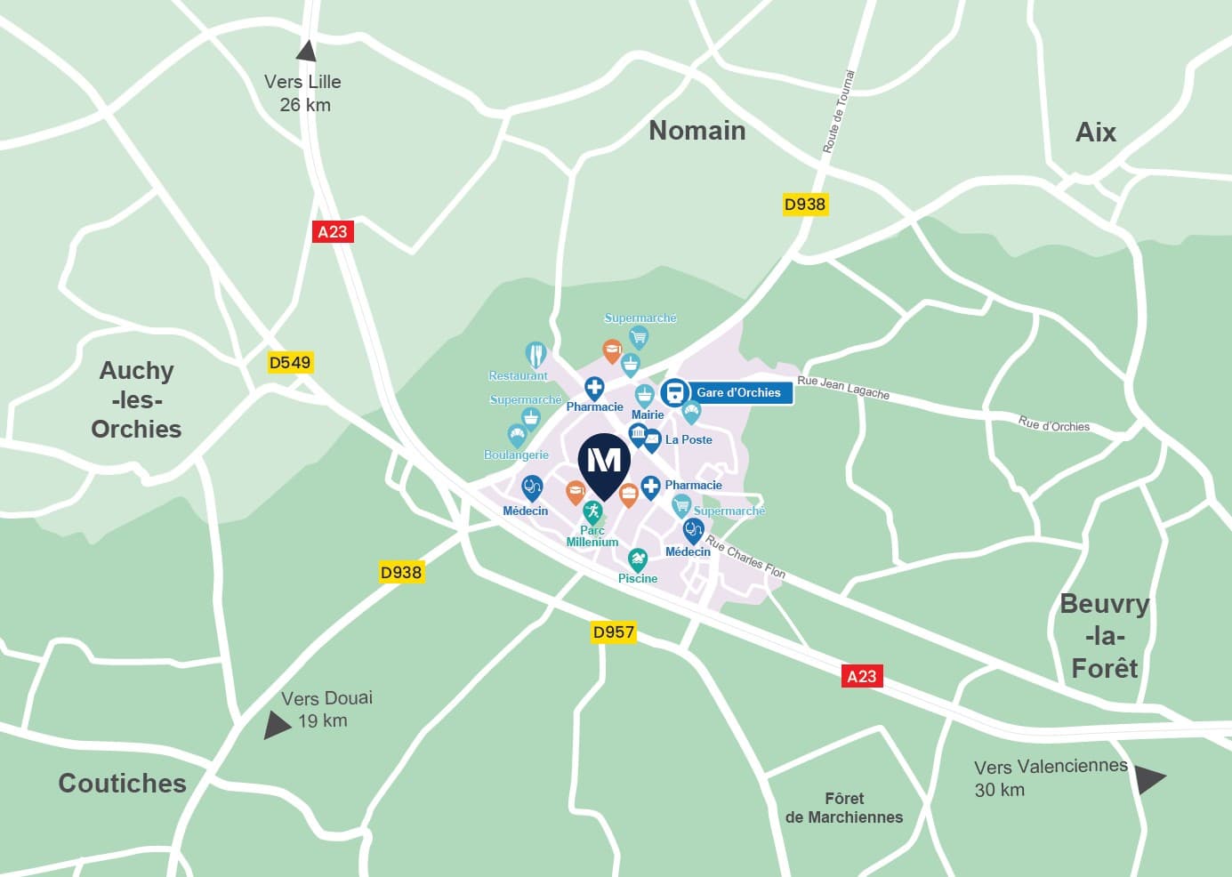 Orchies — Située dans la commune d’Orchies, cette résidence propose 28 appartements du deux au quatre pièces, ... — Miniature 5