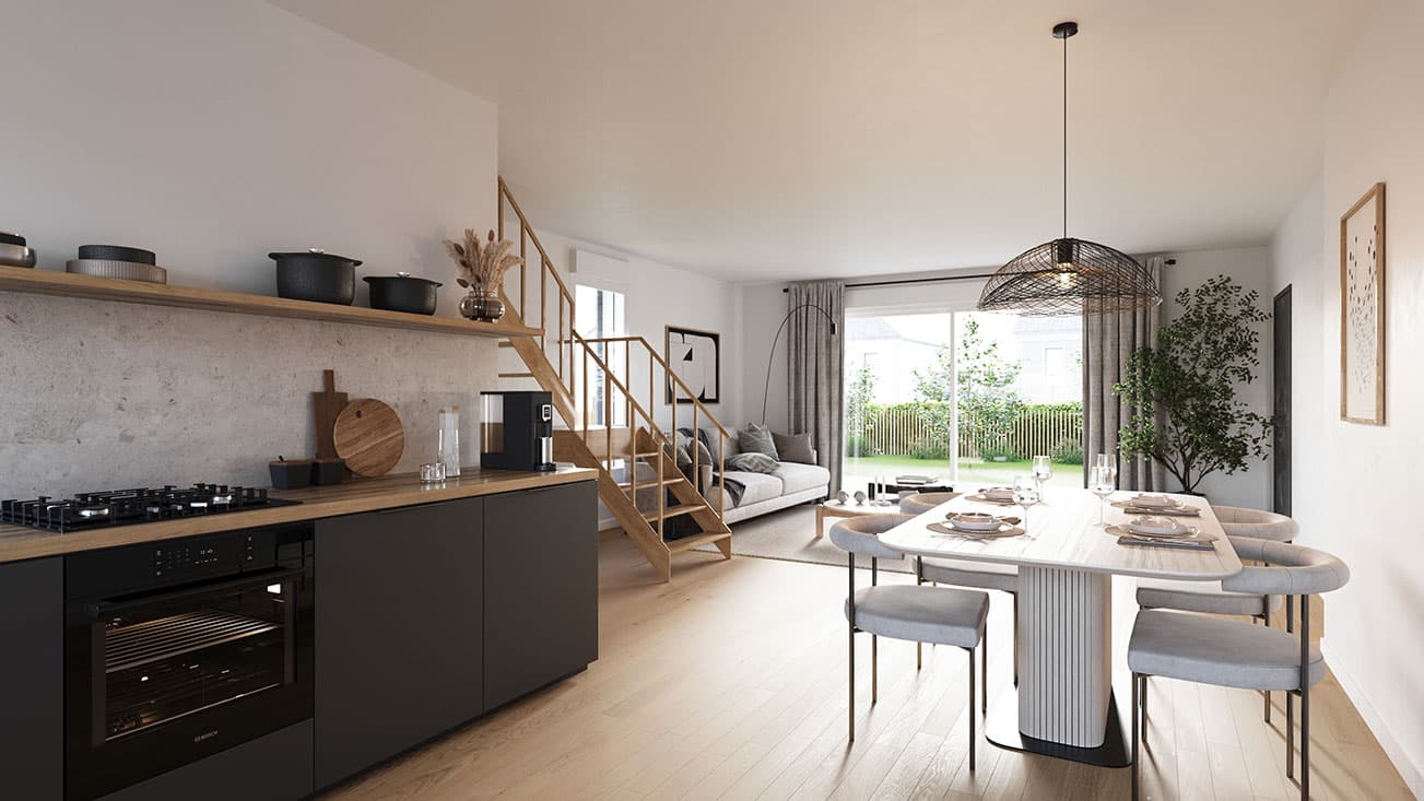 Bernay — Situées à proximité immédiate du centre-ville de Bernay, ces maisons individuelles offrent un cadre ... — Miniature 2