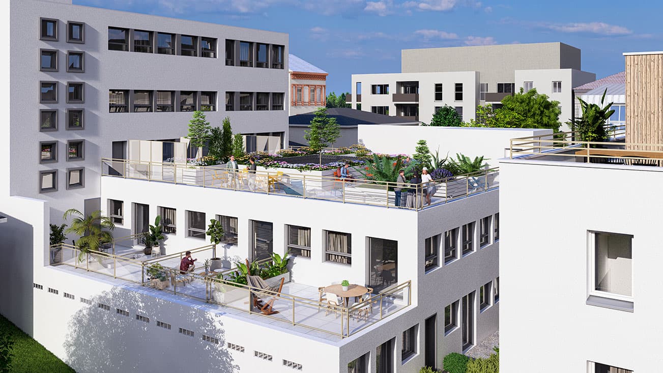 Rouen — Située au cœur de Rouen, cette résidence contemporaine propose un cadre de vie mêlant modernité et s... — Miniature 2