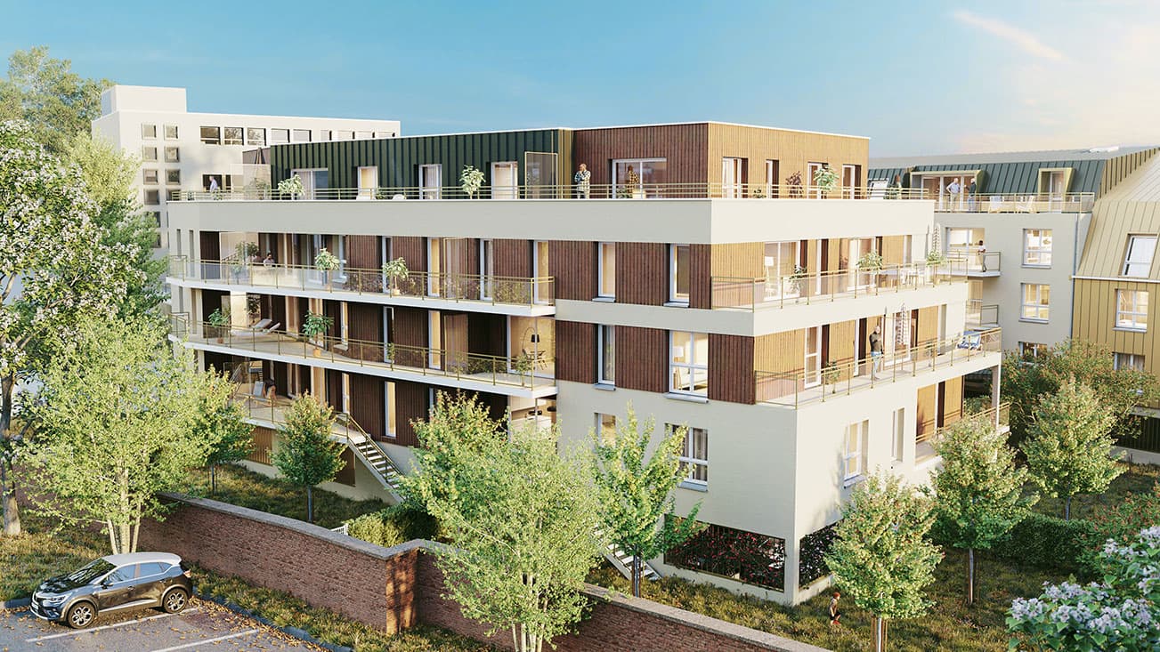 Rouen — Située au cœur de Rouen, cette résidence contemporaine propose un cadre de vie mêlant modernité et s... — Miniature 7