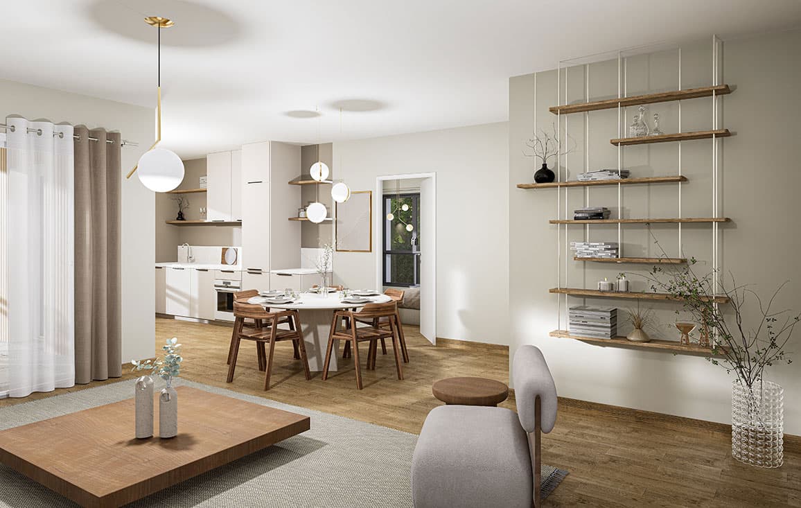 Rouen — Située au cœur de Rouen, cette résidence contemporaine propose un cadre de vie mêlant modernité et s... — Miniature 8