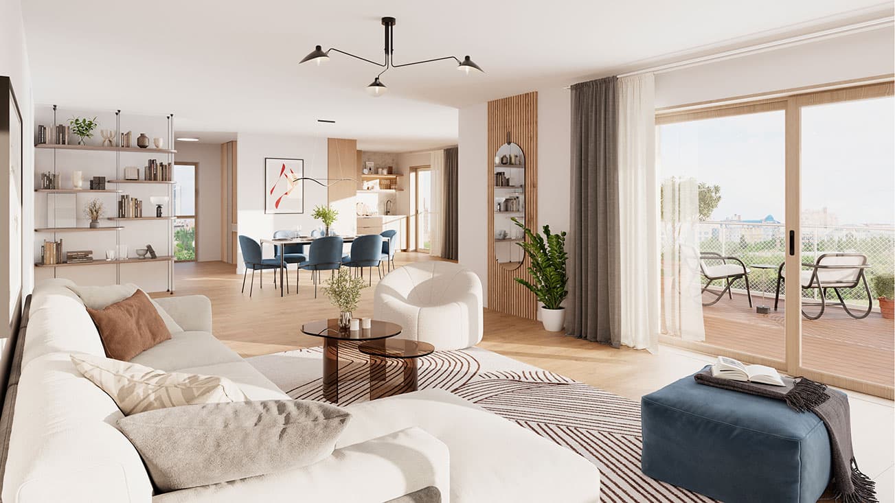 Rouen — Au cœur de la ville, ce spacieux appartement situé au septième et dernier étage d’une résidence de s... — Miniature 6