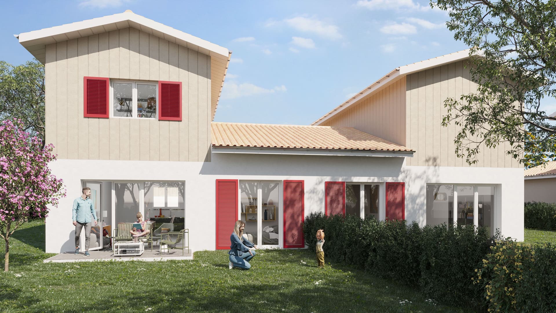 Salleboeuf — Situé dans un environnement paisible et verdoyant, ce programme propose des maisons de type T3 conçu... — Miniature 2