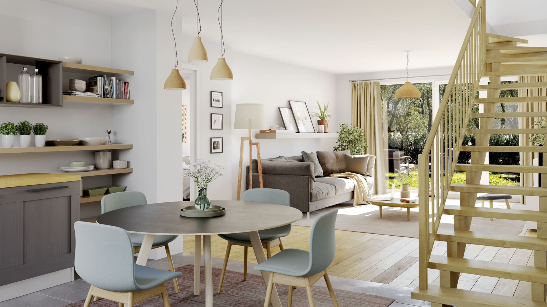 Salleboeuf — Situé dans un environnement paisible et verdoyant, ce programme propose des maisons de type T3 conçu... — Miniature 5