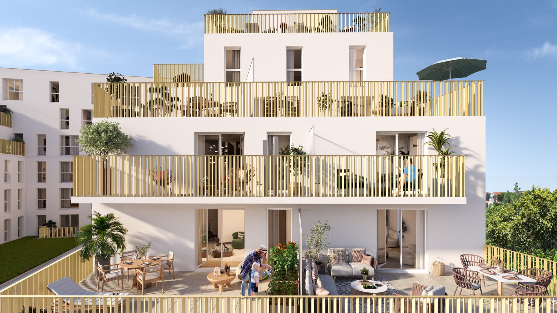 Pontoise — Située à Pontoise, cette résidence se distingue par son architecture contemporaine, composée de terr... — Photo 1