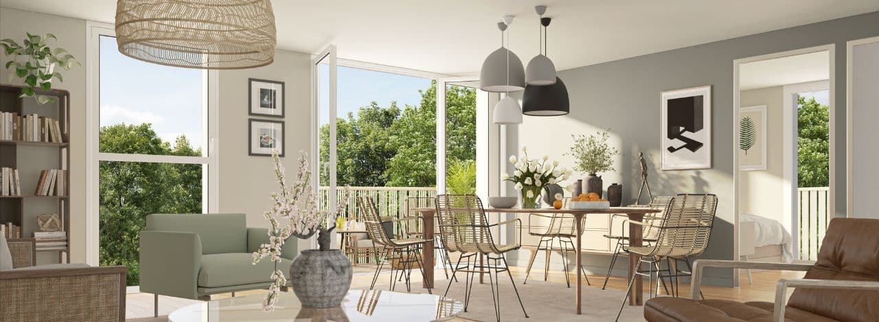 Cergy — Située à Cergy-Pontoise, cette résidence contemporaine propose des appartements spacieux, du deux au... — Miniature 7