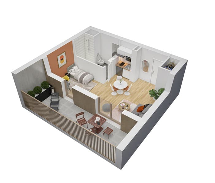 le Mans — Située au cœur du Mans, cette nouvelle résidence propose un cadre de vie intergénérationnel, pensé p... — Miniature 2