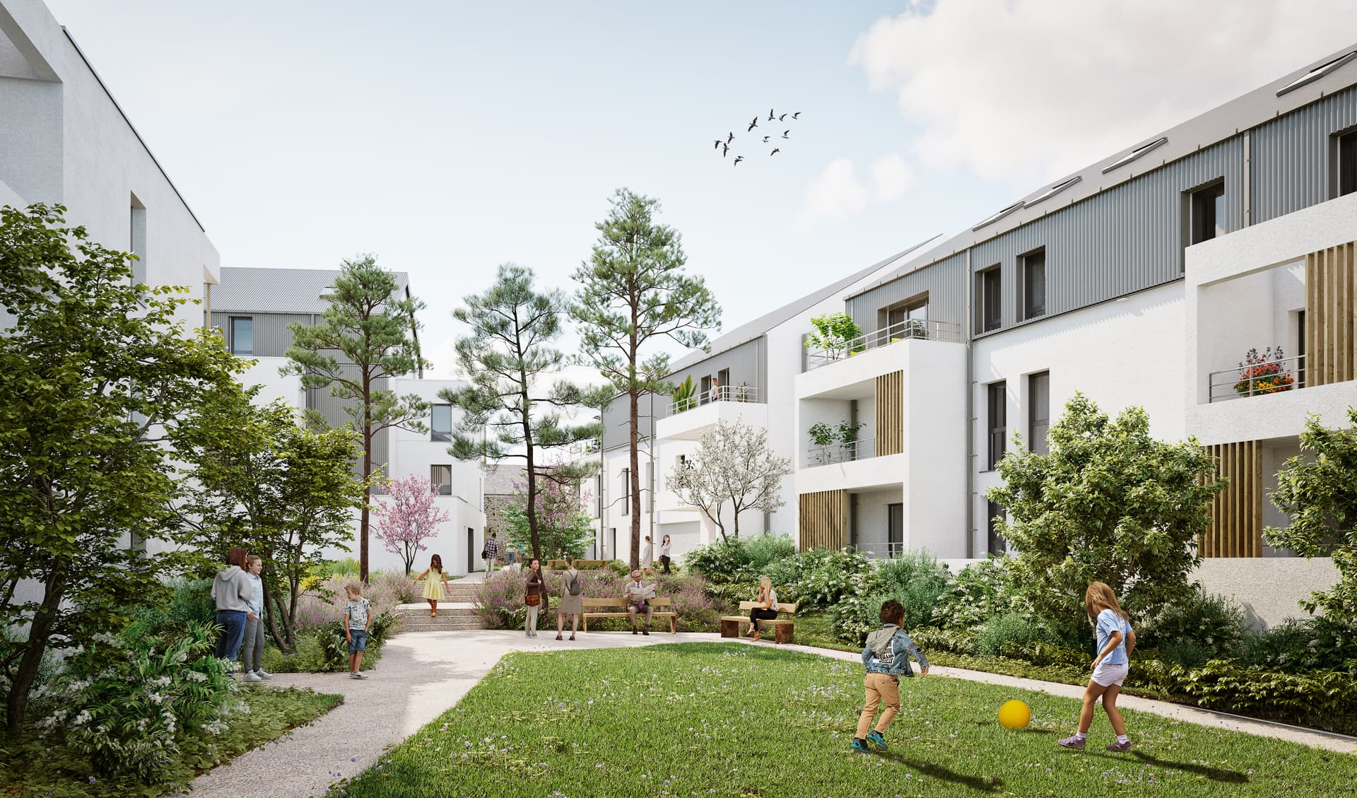 Pordic — Située au cœur de la Bretagne, dans la commune de Pordic, cette nouvelle réalisation s’implante dans... — Miniature 4