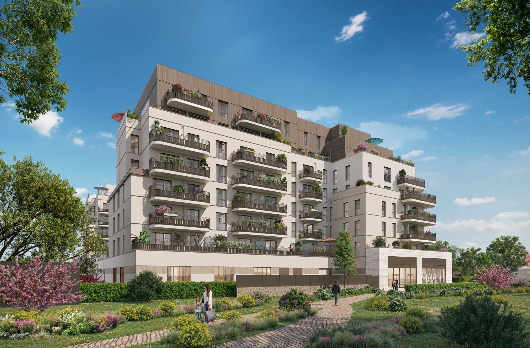 Chilly Mazarin — Située au cœur de Chilly-Mazarin, cette nouvelle résidence se distingue par une architecture contemp... — Miniature 3