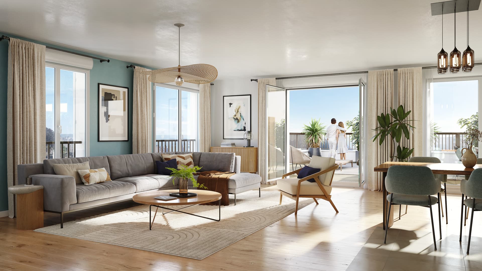 Ste Adresse — Idéalement située en bord de mer, cette résidence s’intègre harmonieusement dans un quartier recherc... — Miniature 2