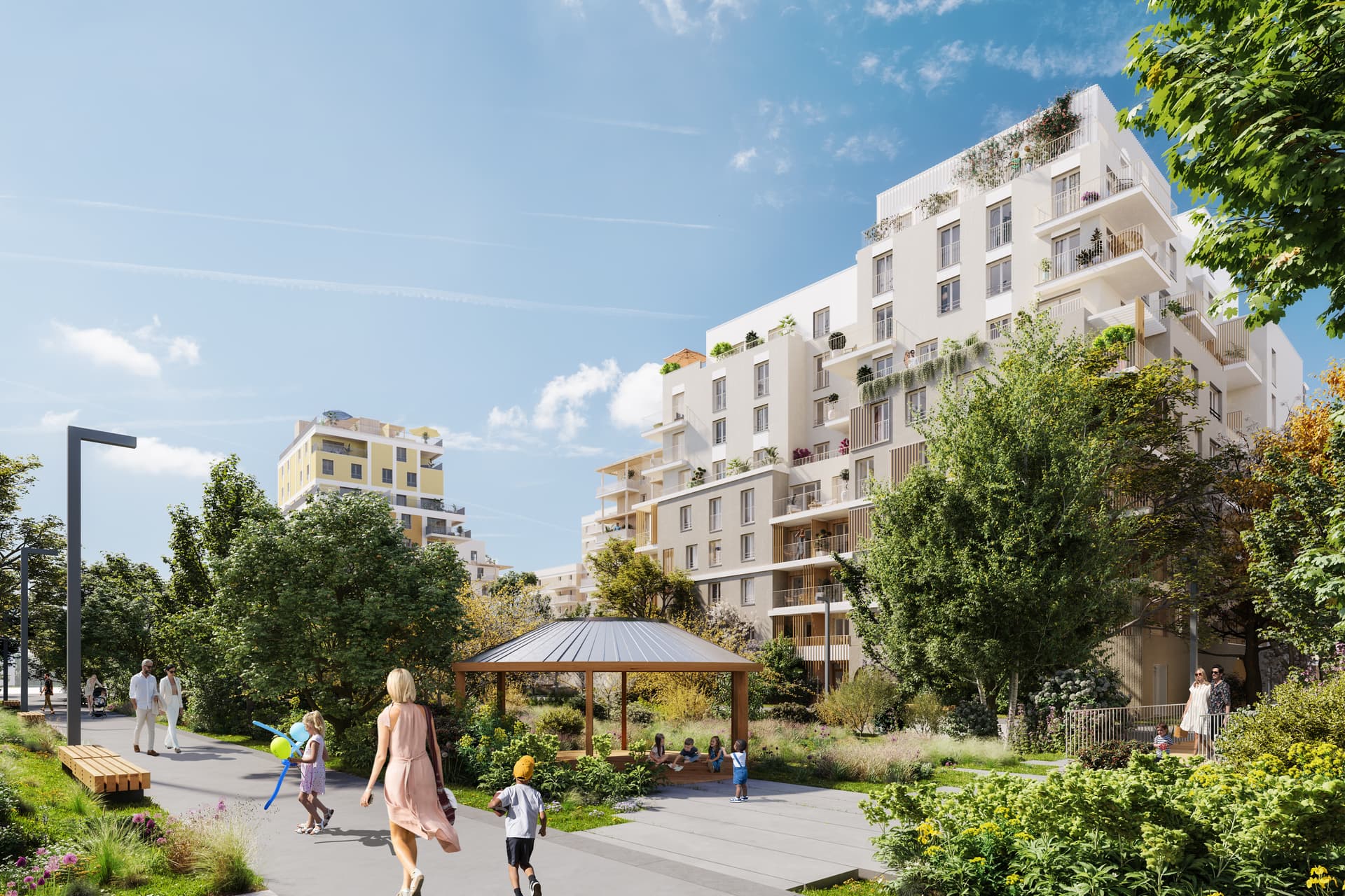 Rouen — Situé au sud de Rouen, ce nouveau quartier résidentiel incarne une approche respectueuse de l’enviro... — Miniature 4