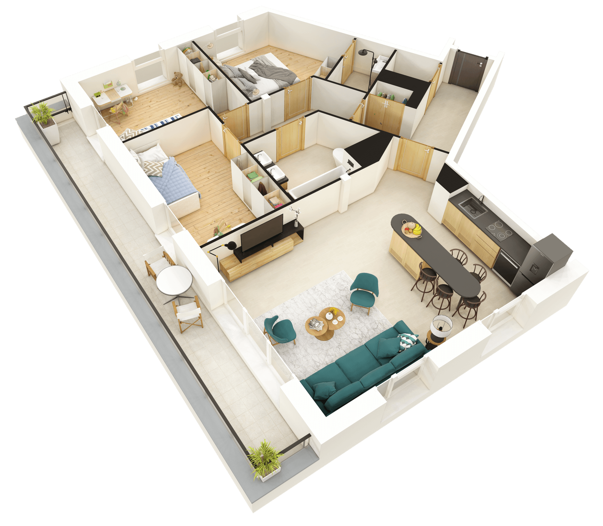 Berck — Idéalement située au cœur de Berck-Plage, cette nouvelle résidence bénéficie d’un emplacement privil... — Miniature 2