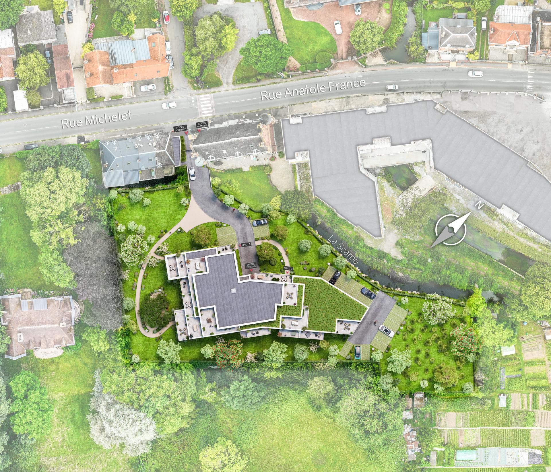 Arras — Au cœur d’un environnement verdoyant, cette résidence s’intègre avec élégance dans son quartier, con... — Miniature 3