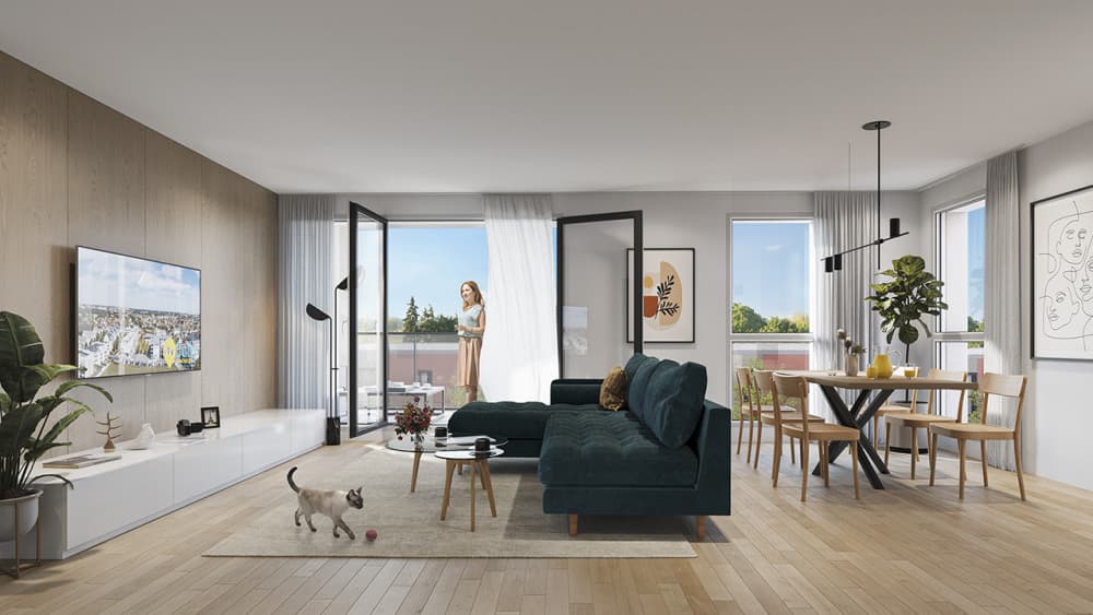 le Coudray — Située dans un quartier prisé du Coudray, cette nouvelle résidence offre un cadre de vie privilégié,... — Miniature 4