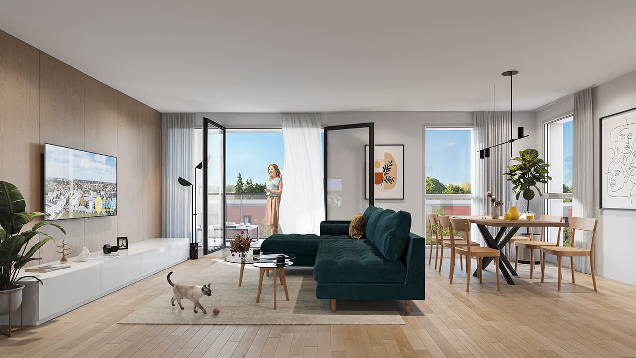 le Coudray — Située dans un quartier prisé du Coudray, cette nouvelle résidence offre un cadre de vie privilégié,... — Miniature 8