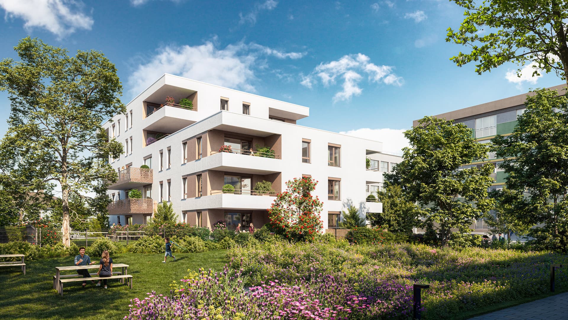 Strasbourg — Située dans le quartier Neuhof à Strasbourg, cette résidence se développe au sein d’un secteur en pl... — Miniature 3