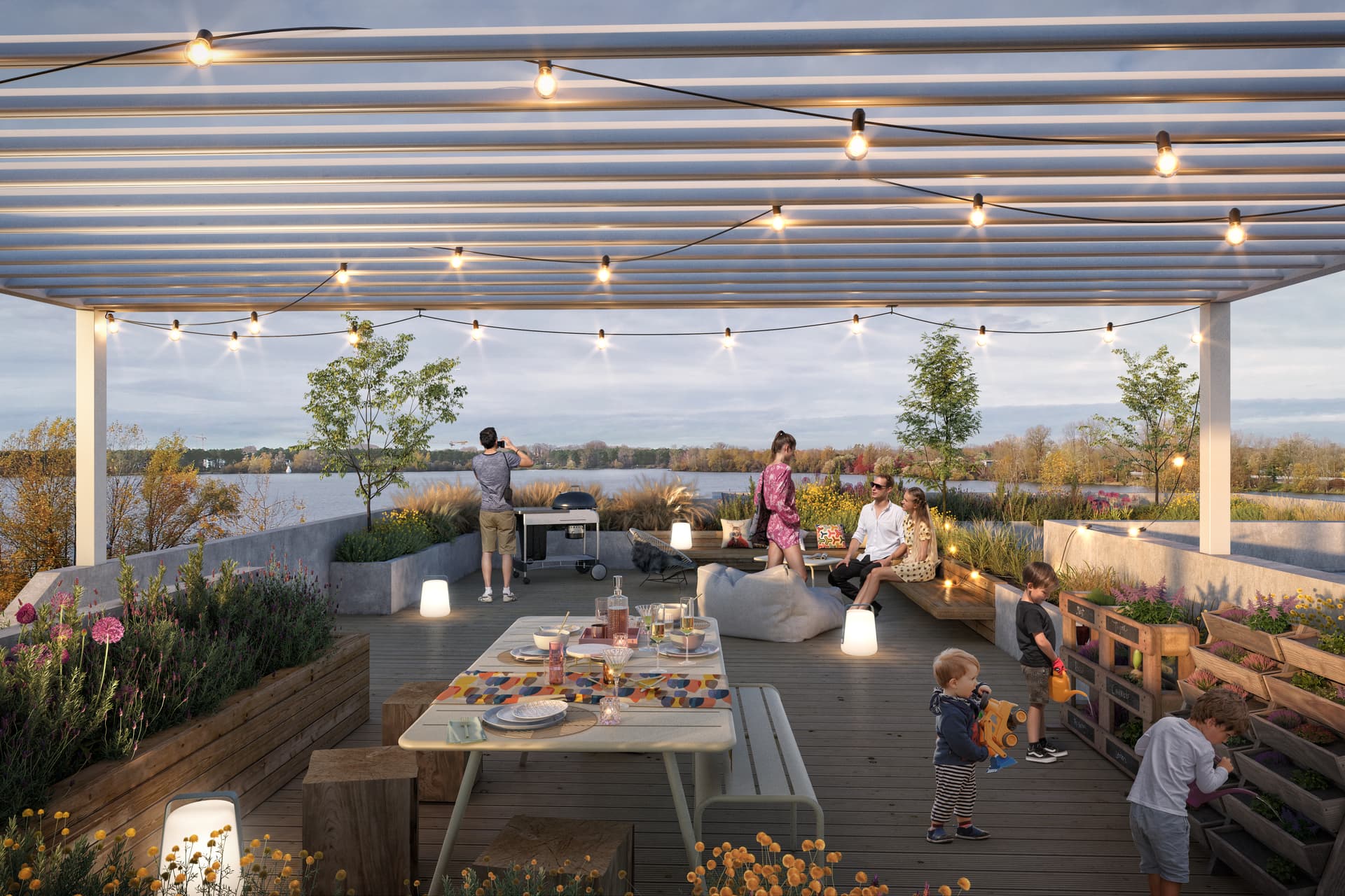 Bordeaux — Située sur les berges du quartier Bordeaux Lac, cette nouvelle résidence s’intègre harmonieusement à... — Miniature 9