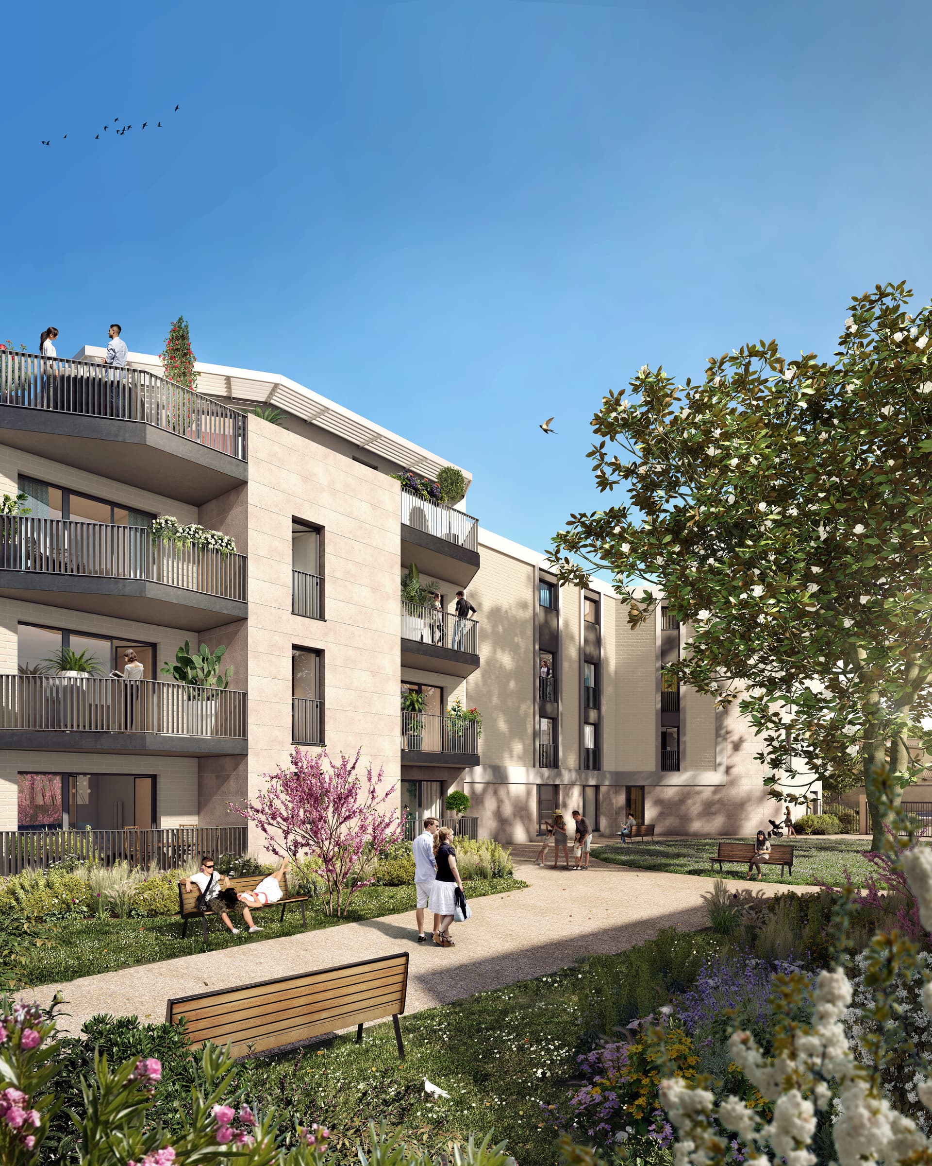 Mérignac — Située à Mérignac, cette résidence se distingue par une architecture contemporaine valorisée par l’u... — Miniature 5