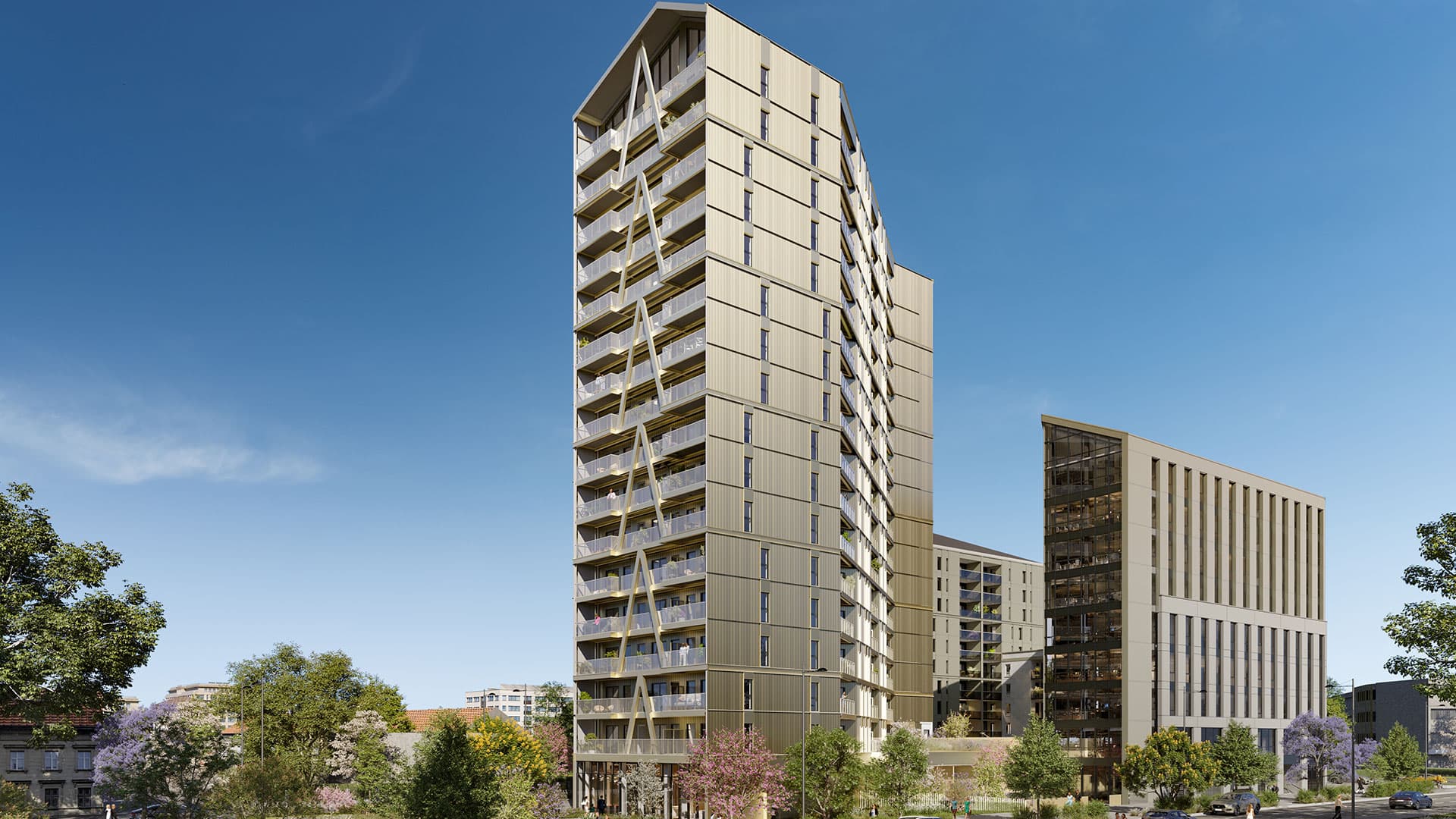 Bordeaux — Située dans le quartier en plein essor d’Euratlantique à Bordeaux, cette nouvelle réalisation bénéfi... — Photo 1