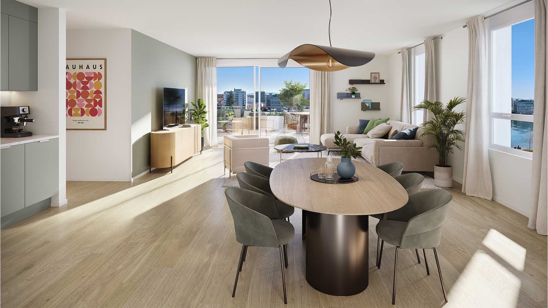 Huningue — Située au cœur d’une agglomération trinationale, cette nouvelle réalisation bénéficie d’un emplaceme... — Miniature 14