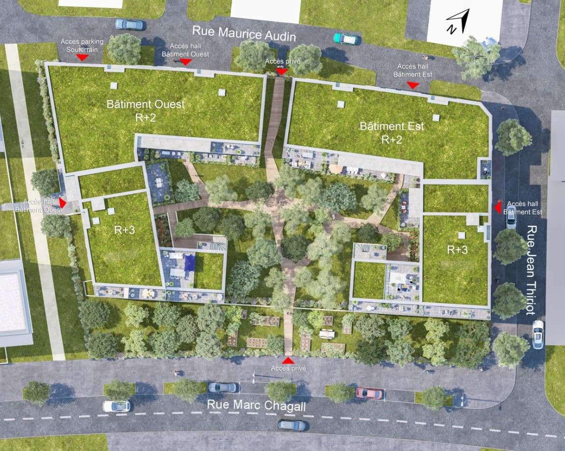 Metz — Située au cœur du premier écoquartier de Metz, cette résidence bénéficie d’un environnement privilég... — Miniature 4