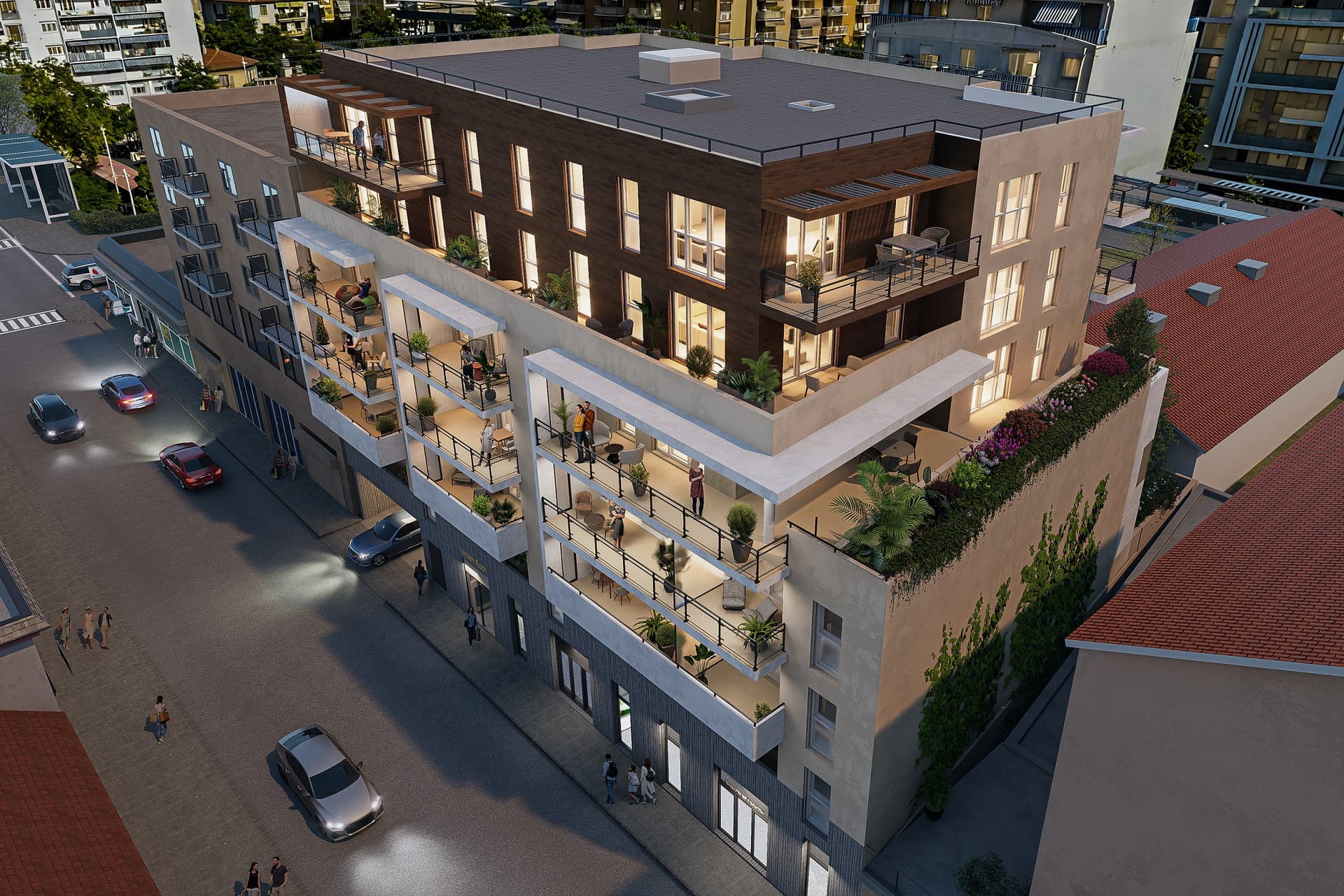 Nice — Située au cœur d’un quartier à l’esprit village à Nice, cette résidence contemporaine bénéficie d’un... — Miniature 3