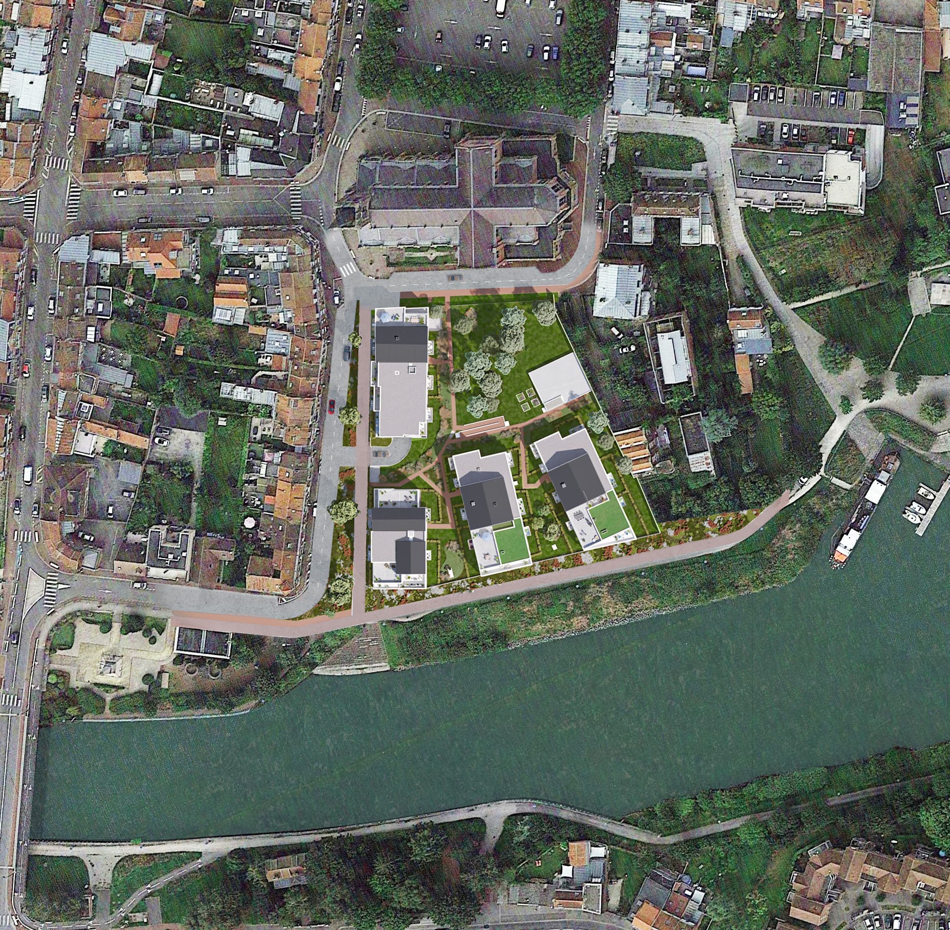 Quesnoy sur Deule — Située au bord de la Deûle, cette nouvelle résidence bénéficie d’un emplacement privilégié au cœur d... — Miniature 5