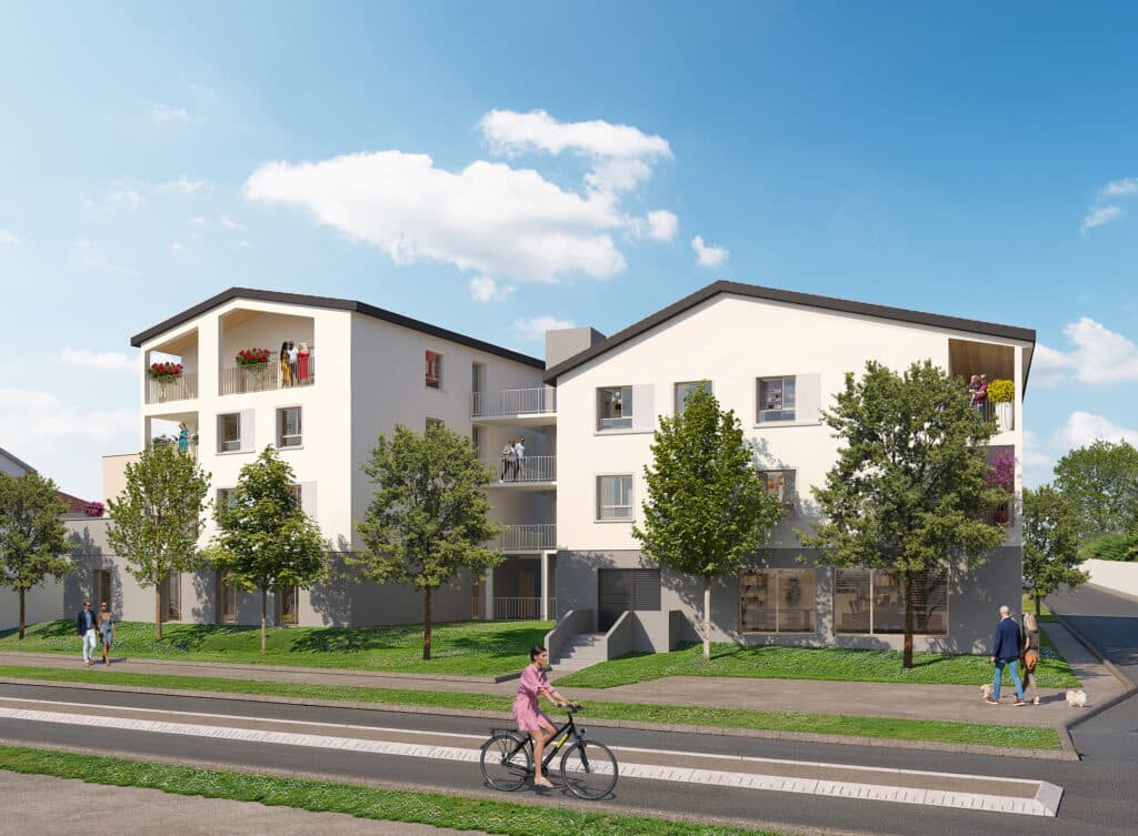 Neuville-sur-Saone — Située à Neuville-sur-Saône, à proximité immédiate de Lyon, cette nouvelle résidence contemporaine o... — Miniature 2