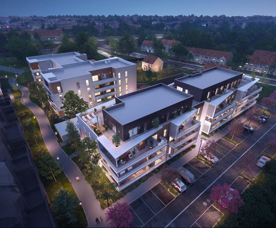 Lunel — La résidence se compose de trois îlots distincts et propose des appartements allant du deux au quatr... — Miniature 4