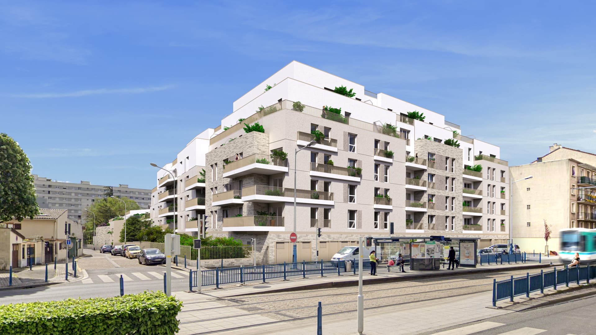 la Courneuve — Au cœur de La Courneuve, cette réalisation se distingue par une architecture contemporaine associée ...