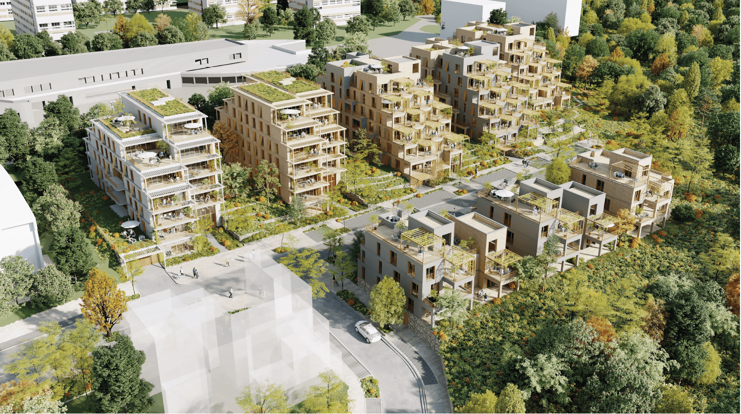 Rillieux-la-Pape — Située en lisière de la forêt de Sermenaz, cette résidence propose un cadre de vie privilégié au cœu... — Miniature 2