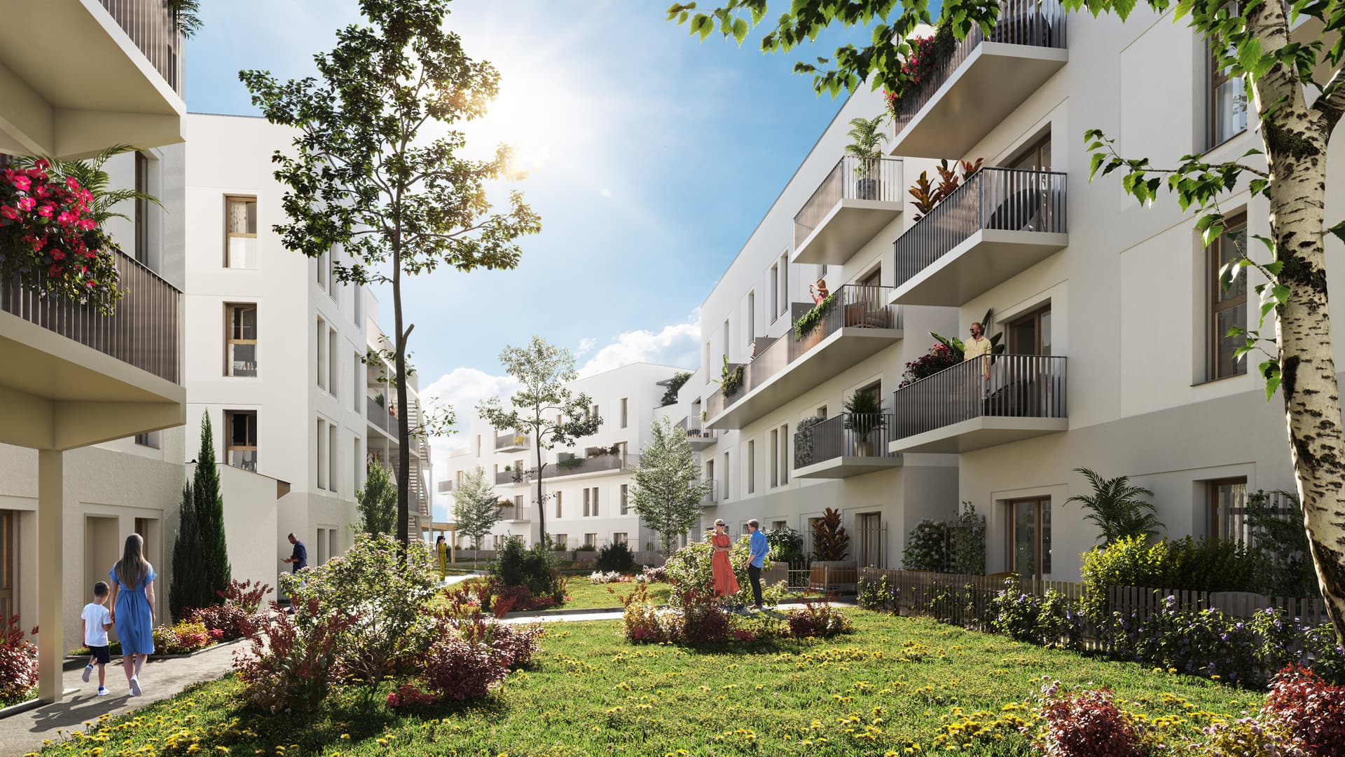 Cergy — Au sein du quartier des Doux-Épis, dans la Plaine des Linandes, cette nouvelle résidence s'intègre h... — Miniature 4