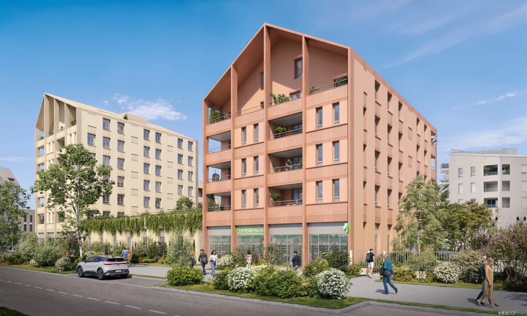 Dijon — Située au cœur de l’écoquartier du Jardin des Maraîchers, cette résidence à taille humaine bénéficie... — Miniature 3