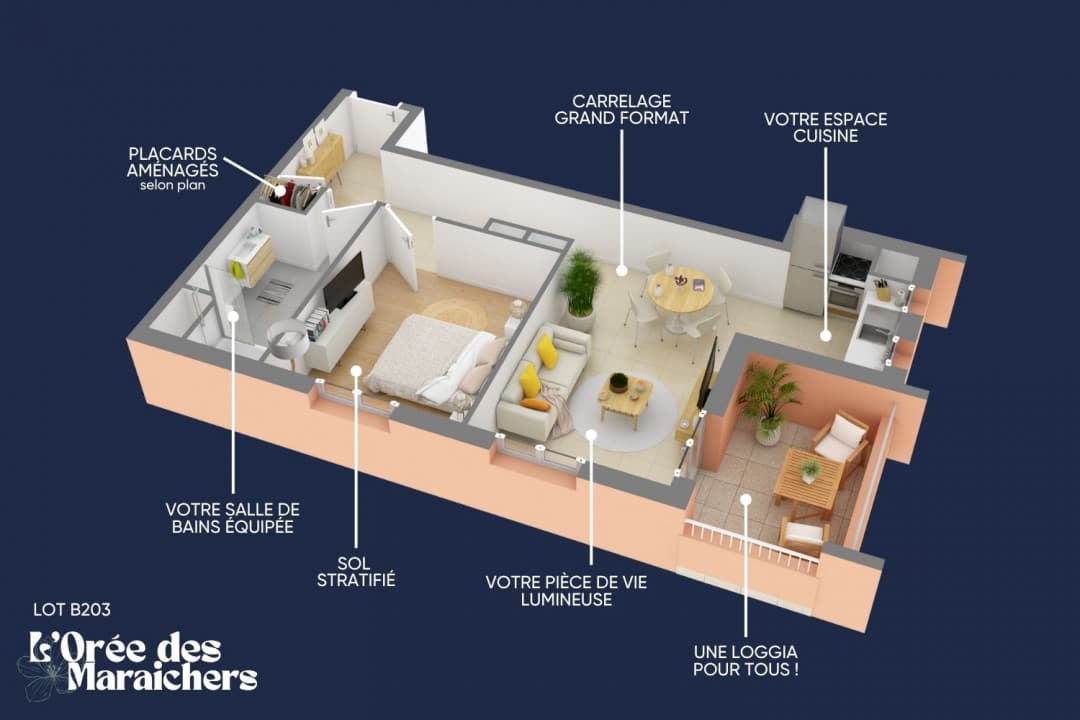 Dijon — Située au cœur de l’écoquartier du Jardin des Maraîchers, cette résidence à taille humaine bénéficie... — Miniature 6