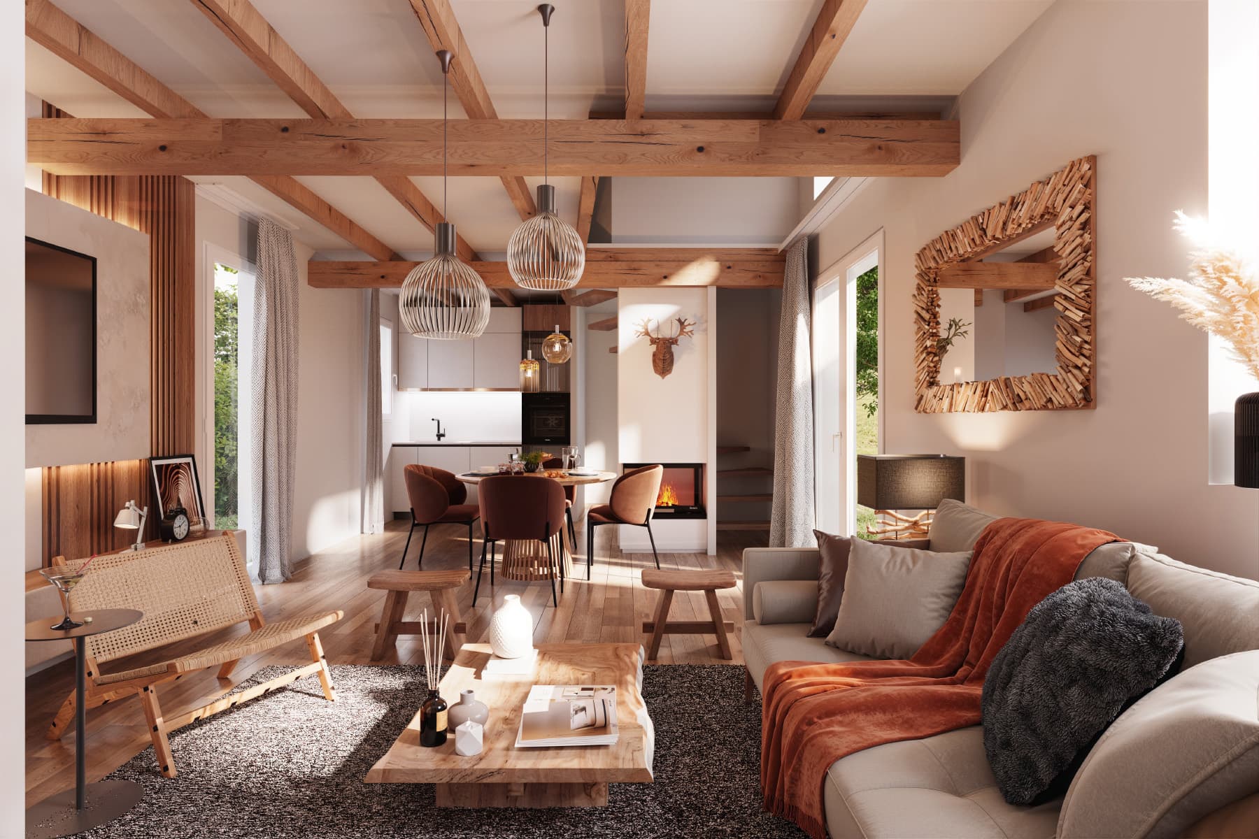 Seix — Situé au cœur d’un environnement préservé, cet ensemble résidentiel se distingue par la réhabilitati... — Miniature 2