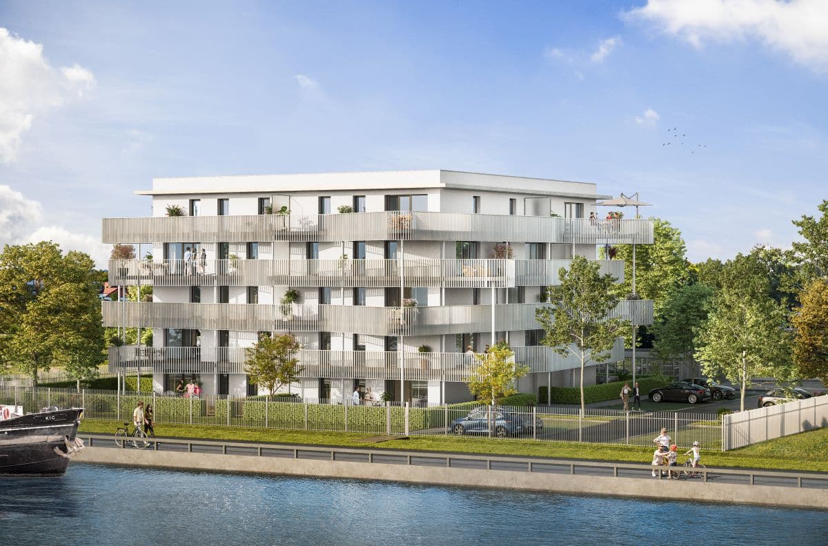 Arques — Située en bordure du canal de Neufossé, cette résidence contemporaine propose des appartements spaci... — Miniature 5