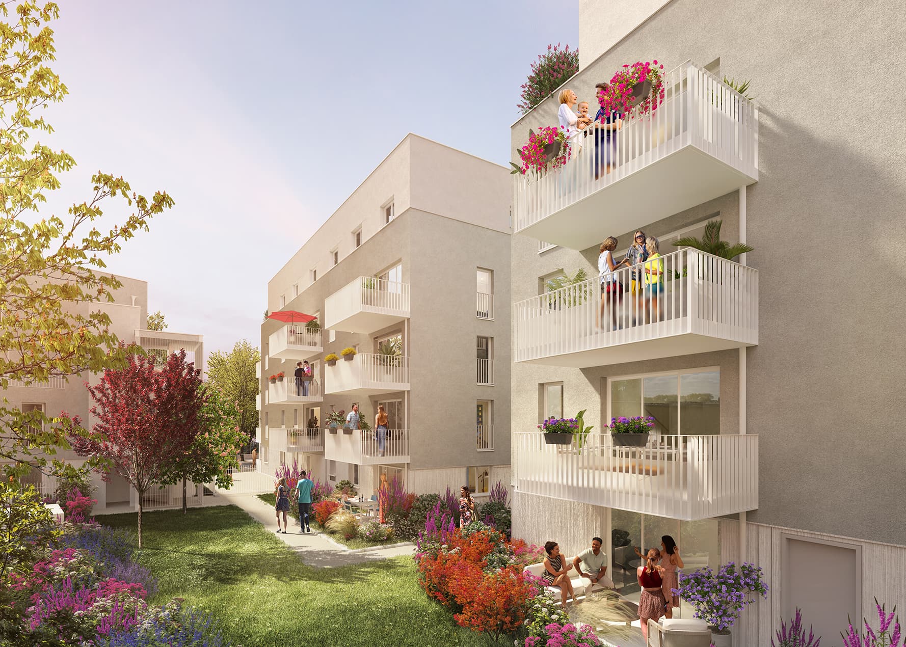 Venissieux — Composée de trois bâtiments à l’architecture sobre et élégante, cette résidence de taille humaine s’... — Miniature 4