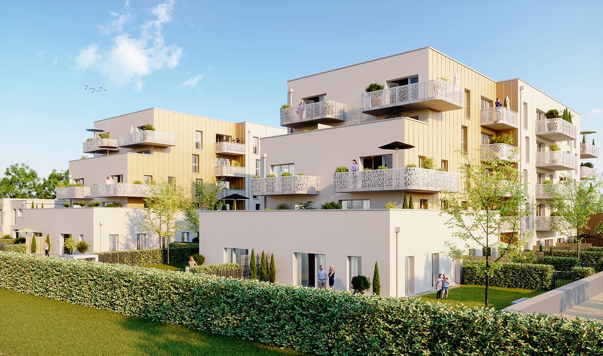 Ifs — Idéalement située à Ifs, cette nouvelle réalisation s’intègre harmonieusement entre environnement ur... — Miniature 3